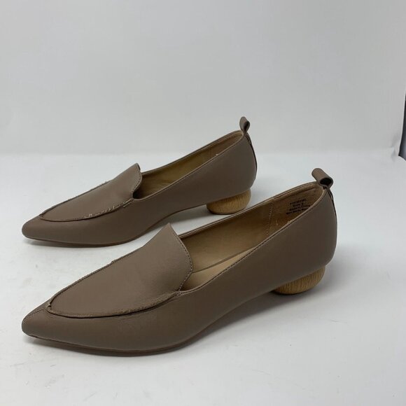Journee Collection Maggs 005493 Loafers Women's 9 Taupe Leather Pointed Toe 8141 - Picture 4 of 10